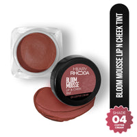 Hilary Rhoda Bloom Mousse Lip N Cheek Tint | Waterproof & Smudge-Proof | 12-Hour Stay | Non-Drying Formula | Mousse Texture | Matte Finish - 5g (Coffee Cream - Shade 04)