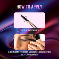 Swiss Beauty Holographic Shimmery Eyeliner | Waterproof, Smudge proof, Long lasting eyeliner with easy application | Shade- Nouthern Light, 0.2g