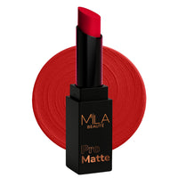 Mila Beauté Pro Matte Lipstick | Highly Pigmented & Long lasting | Semi Matte Finish | Light Weight Lipstick | Single Swipe Application | Luxurious Lip Color | Shade - (Mastani, 4.2g)