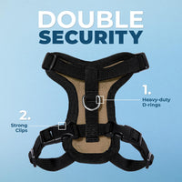 Voyager Step-in Lock Cat Harness w Reflective Cat Leash Combo Set with Neoprene Handle 5ft - Supports Small, Medium and Large Breed Cats by Best Pet Supplies - Army/Black Trim, XXS Harness Leash Set (Army/Black Trim) XXS (Chest: 11.5 - 14