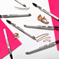 wet n wild Brow-Sessive Brow Pencil 9g- Dark Brown, Dual-Ended Eyebrow Pencil with Spoolie Brush for Thin and Thick Eyebrows, Natural Look Formula, Buildable Color Definition