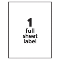 Avery Full Sheet Printable Shipping Labels, 8.5
