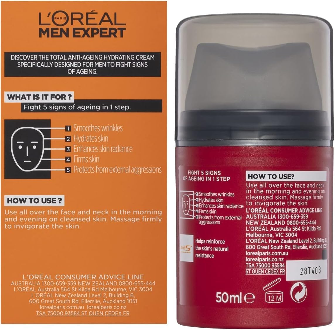 L'Oreal Men Expert Vita Lift Anti-Ageing Moisturiser 50mL