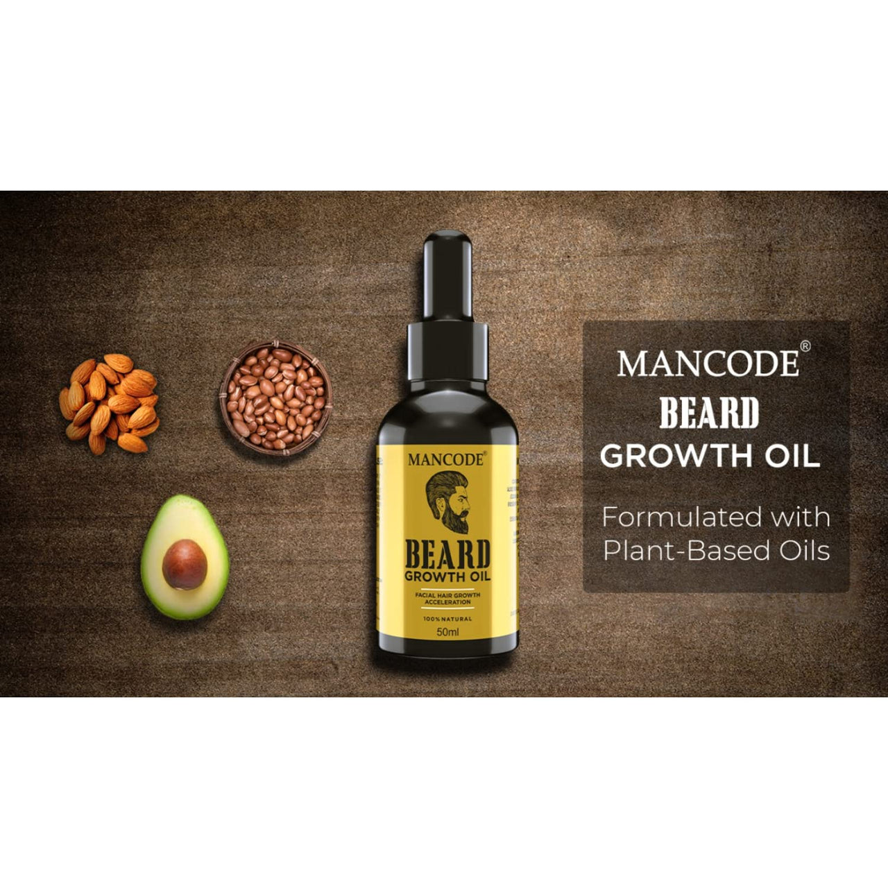 Mancode Beard Growth Oil for Men - 50ml | Enriched with Natural Herbs & Jadibuti | Paraben Free | Fills Patchy Beard | For Thicker & Longer Beard | Rich in Vitamins | Beard Oil for fast beard growth Pack 1