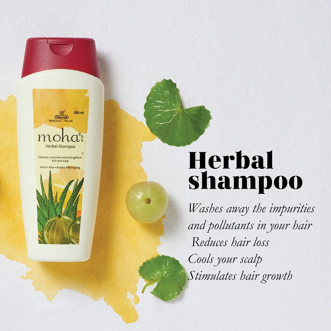 Moha: Herbal Shampoo 200 ml and Hair Serum 30 ml Combo set effective for Hair and Scalp - (Pack of 2)