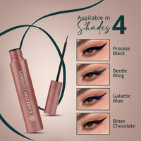 Carlton London Stunnig Black Liquid Eye Liner |Enriched With Vitamin-E |Long Lasting Matte Waterproof Liner, Smudge Proof, Transfer Proof Eye Makeup |Upto 24 Hrs - 5ML(Beetle Wing)