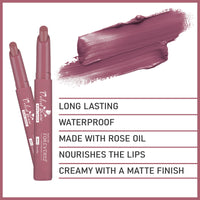 Forever52 Daily Life Velvet Rose Matte Long Lasting Crayon Lipstick (Enriched With Rose Oil) Hydrating And Long-Lasting Matte Lip Color Bold And Silky Matte Finish Look - (Camellia) Rs013