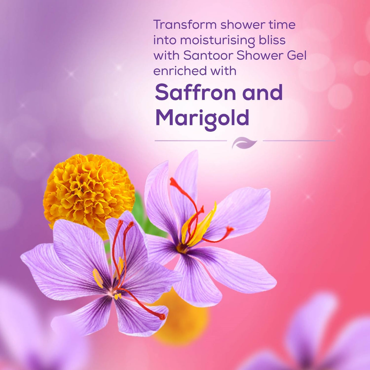 Santoor Brightening Shower Gel 750ml With Natural Saffron & Marigold Extracts| For Men & Women| For Glowing Skin| Suitable For All Skin Types| No Parabens| No Silicones