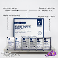 NutriGlow NATURAL'S Advanced Pro Formula Combo Pack of 2 Skin Whitening Facial Kit (60gm) and Skin Whitening Bleach Cream for All Skin Types (43gm)