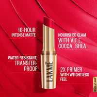 Lakme 9TO5 Primer + Matte Lip Color MP6 Deep Wine, 3.6 g