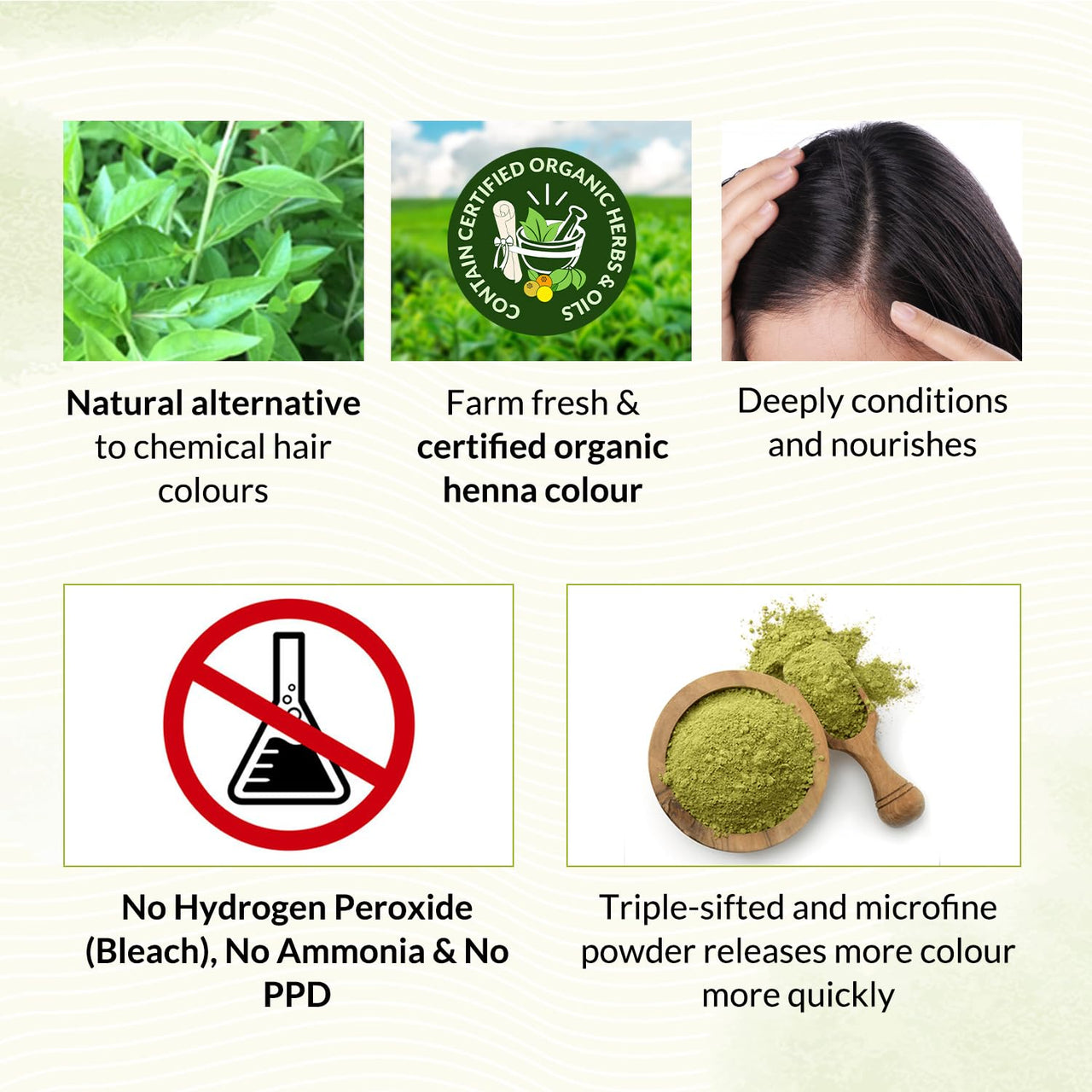 INDUS VALLEY 100% Organic Henna Hair Color Dark Brown Nourishes and Moisturizes Hairs Triple Sifted Microfine Powder (100g)