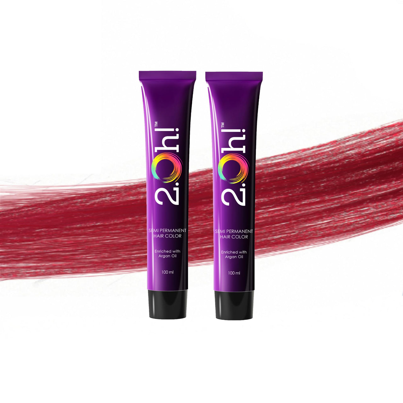 2.Oh! Italian- Bordeaux Wine Hair Color For Women & Men | Ammonia-Free DIY Semi Permanent Hair Color | Enriched with Argan Oil | Lasts upto 12-15 Washes | Pack of 2