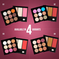 Hilary Rhoda Glow Up Face Palette | Face Palette with Blush, Highlighter, Face Powder & Eyeshadows | Highly Pigmented Face Palette | Available in 4 Variants | 20.6g (Shade 02)