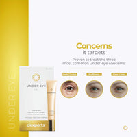 Brinton d'experts Under Eye Gel Enriched with Hyaluronic Acid, Collagen, Retinol, Peptides | Reduces Dark Circles, Fine Lines, Puffiness & Wrinkles for Men & Women | All Skin Types 15g