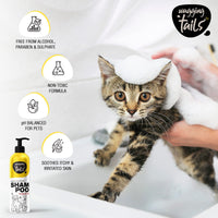 Wagging Tails Slick & Shine 5-In-1 Pet Shampoo-200 Milliliter Deodorize & Moisturise The Skin|Remove Dirt Help To Repair Damaged Hair Anti-Itching & Anti-Dandruff Deep Cleanser All Breed Dog & Cat