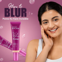 Hilary Rhoda Here to Blur Primer | Tinted & Silicon-Based | Water Resistant Primer | Matte Finish & Blurs Pores | Oil Control & Lightweight | 25g