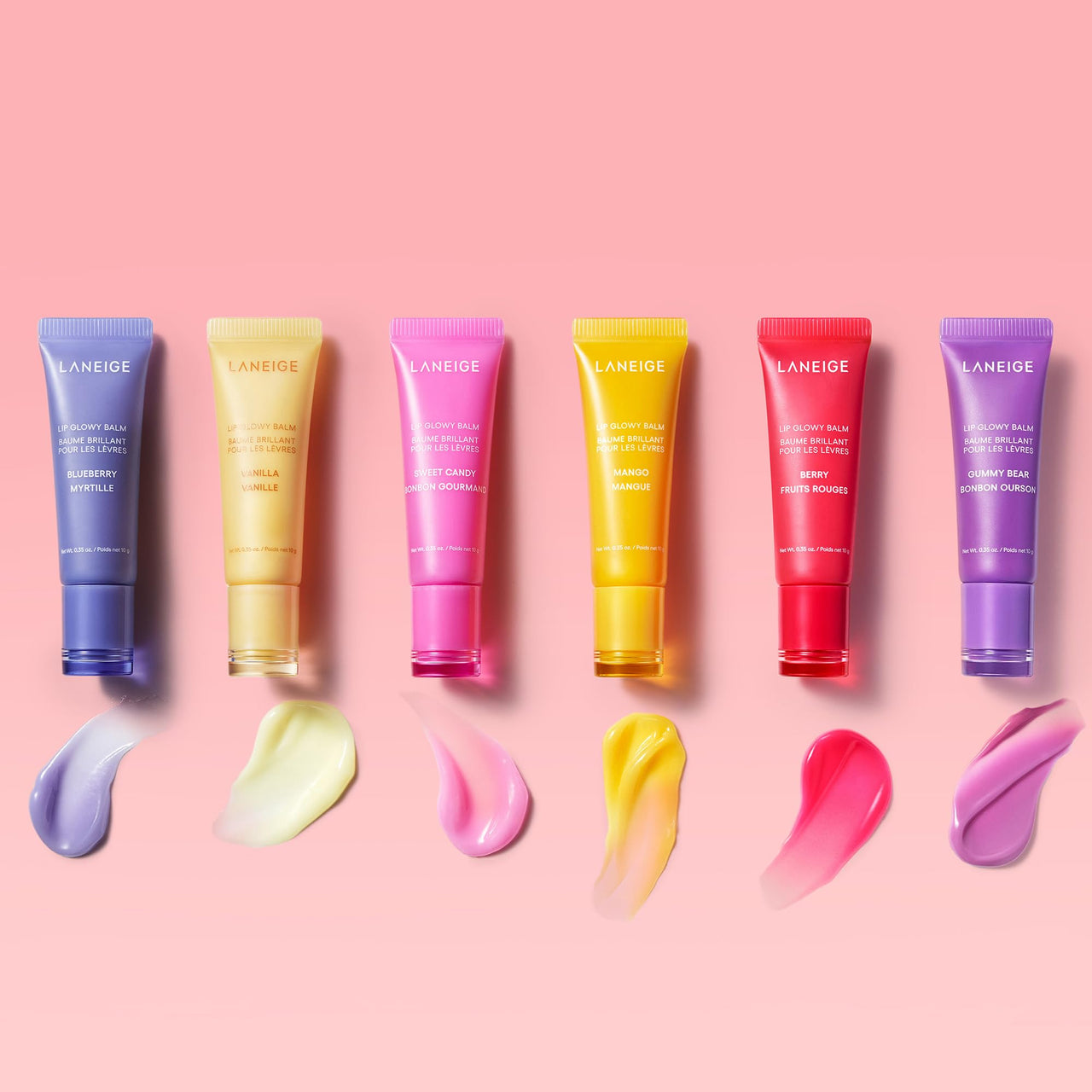 Laneige Lip Glowy Balm | Moisturizing Lip Treatment with Vitamin C + Shea Butter for Soft, Smooth and Glowing Lips | Korean Lip Balm For Dry Chapped Lips |Intense Hydration| Mango |10Gm