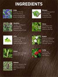 Vegetal Safe Hair Color - Dark Brown 100gm - Certified Organic Chemical and Allergy Free Bio Natural Hair Color with No Ammonia Formula for Men & Women