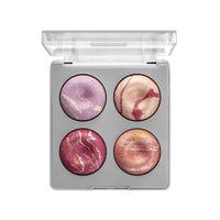 Beauty Berry Moon Lit High Definition Highlighter Palette | Highly-Pigmented Powder Highlighter with Luminous Finish | Easy to Blend Formula, 4 Multicolor Highlighter for Face Makeup (05)