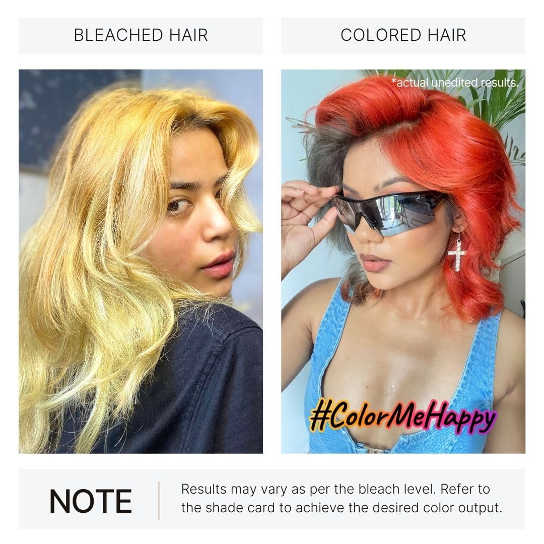 2.Oh! Italian- Orange Hair Color DIY Kit | Semi-Permanent Color + Bleach for Highlights | With Plex & Argan Oil | Lightening Kit for Women & Men