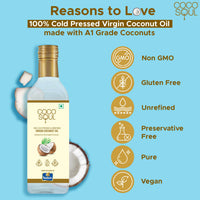 Coco Soul Cold Pressed Unrefined Virgin Coconut Oil | 60% MCT | Multipurpose Usage | Daily Cooking| Keto Friendly | Naturally Cholesterol Free | A1 grade real coconut | From Makers of Parachute 1000 ml