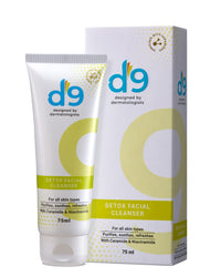 D9 Detox Facial Cleanser Face wash | All Skin Types | Purifies/Soothes/Refreshes With Ceramide & Niacinamide | Designed by Dermatologists | Men & Women | 75ml