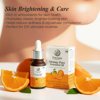 Zenaum Essences 100% Natural Orange Therapeutic Grade Essential Oil | 15ml (Pack of 2)| Mood Uplifting, Skin Brightening & Aromatherapy Sourced from Andhra Pradesh, India | GMP, ISO & IFRA Certified