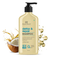 Botanic Hearth Defrizz & Repair Shampoo with Hydrolyzed Keratin & Peptides | Strengthens & Restores Hair |Repairs Damage & Adds Volume | Sulfate & Paraben Free, 473ml