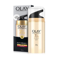 Olay Serum Total Effects 7 in 1, Anti-Ageing Smoothing Serum, 50 ml & Olay Day Cream Total Effects 7 in 1, Anti-Ageing SPF 15, 20g