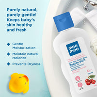 Mee Mee Baby Body Wash | Pk of 1(100ml) With Cherry & Fruit Extracts | Tear-Free Formula | Moisturizes and Soothes Skin | Natural Head to Toe Baby Mild Bubble Bath Dermatologically Tested