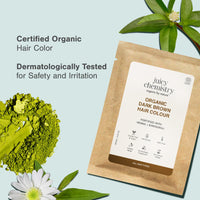 Juicy Chemistry 100% Organic Hair Colour - Americano(Dark Brown) 200 gms, Chemical-Free, Long-Lasting Grey Coverage | All Natural Semi Permanent Hair Colour, Safe for Sensitive Scalp