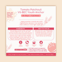 Nat Habit - Back To Natural Secrets Everyday Fresh Whipped Tomato Patchouli Vit-B E C Youth Anchor All Day Face Malai Cream For Cold Winter Weather,Whipped With Raw Milk&Washed Ghee (20-35 Y) 30G