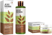 Just Herbs 8 In 1 Root Nourishing Amla Neem Hair Fall Control Shampoo 200 Ml & Just Herbs Ayurvedic Vitamin C Face Pack & Mask- 50 gm