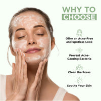 Orgatre Acne Clear Face Wash with Tea Tree, 2% Salicylic Acid & Niacinamide | Anti-Acne & Pore-Cleansing Formula for Clearer Skin | 100ml