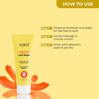 SOKU Complete Glow Daily Face Wash | With Alpha Arbutin, Kale & Papaya Extract | Face Wash For Brighter & Glowing Skin | Reduces Pigmentation | All Skin Types | Dermatologically Tested - 100 ml