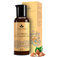 Avimee Herbal Keshpallav Almond Oil | Pure Cold Pressed Oil | Fights Split Ends & Strengthens Hair | Enriched With Vitamin E | Mineral Oil Free | 50 ML