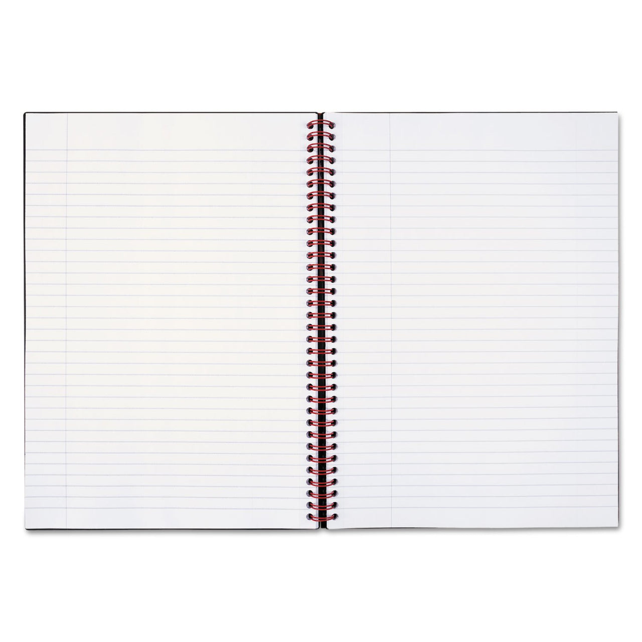 Black n' Red Notebook, Business Journal, 11-3/4" x 8-1/4", 70 Sheets, Ruled, Optik Paper, Scribzee App, Flexible Poly Cover, Wirebound, Black (E67008) 1 Count 11-3/4" x 8-1/4"