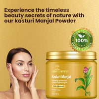 VEDAHARVEST Kasturi Manjal - Curcuma Aromatica/Wild Turmeric Powder For All Skin Types| For Glowing Skin| Skin Tone | Blemish-Free | Overall Complexion| 120Gm, 1 Count