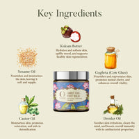 Ohria Ayurveda Amrit Ras Foot Balm Cream for Cracked Heals | Relaxing, Softening, & Healing Foot Care | Hydrates & Softens Cracked Heels | Infused with Sesame, Almond, Cow’s Ghee & Essential Oils for Relaxation | All Skin Types| For Men & Women- 100g