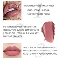 Swizhuda Handaiyan Lipstick Set of 12 Matte Velvet Mini Liquid Lipstick Set for Women