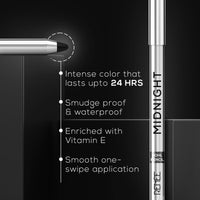 RENEE Midnight Kohl Pencil - Smudgeproof And Waterproof Kajal - 1.5Gm And Renne Very Matte - Pack Of 4 Matte Lipsticks | Intense Color Pay Off, Multicolor