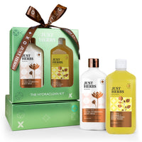 Just Herbs Coconut Almond Body Milk And Salicylic Body Wash, Clear & Radiant Skin Hydraclean Kit for Men and Women - Combo Gift Set (2 x 300ml)