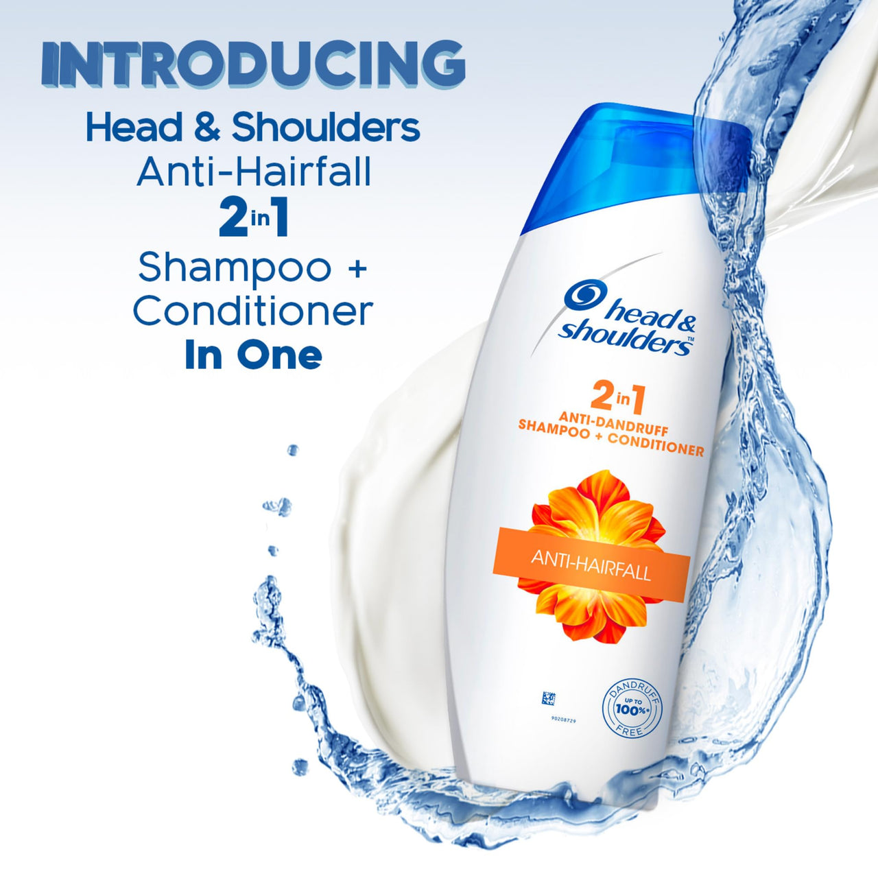 Head & Shoulders 2-in-1 Anti hairfall, Anti Dandruff Shampoo + Conditioner for Women & Men, With Almond Milk (340 ml)
