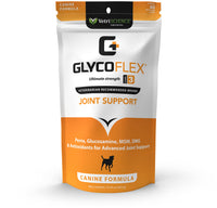 VetriScience Glycoflex 3 Clinically Proven Hip and Joint Supplement for Dogs - Maximum Strength Dog Supplement with Glucosamine, MSM, Green Lipped Mussel & DMG - 60 Chews, Chicken Flavor Glycoflex Stage 3 60 Chews for All Dogs