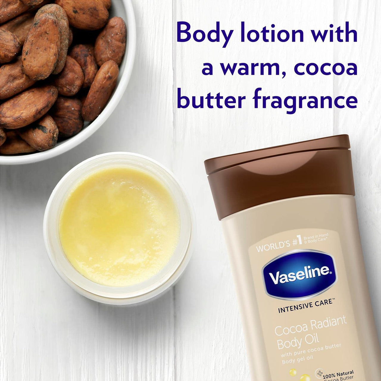 Vaseline Vaseline Intensive Care Cocoa Radiant Body Gel Oil, 6.8 Ounce