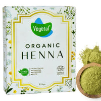 Vegetal Certified Organic and Herbal Henna Powder, for Natural Hair Coloring, Protects hair Damage from Chemical Hair Color - 100g