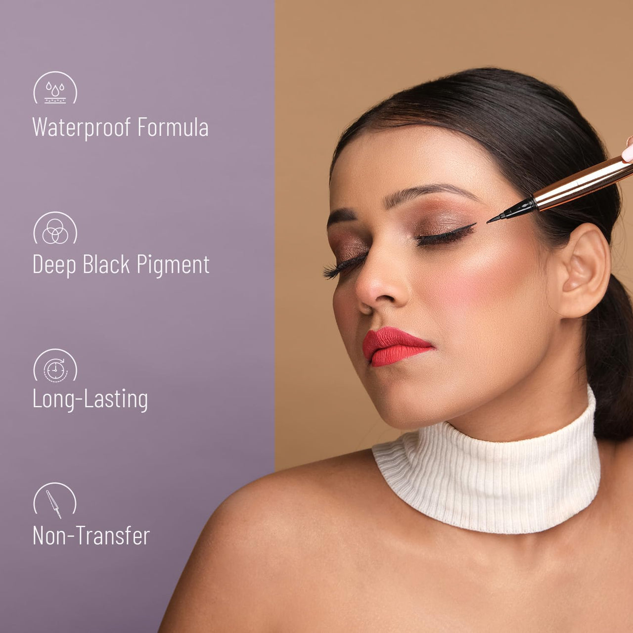 SWISS BEAUTY Ultra Black Liquid Pen Matte Eyeliner| Waterproof And Smudge Proof Eye Makeup | Quick Drying |0.8Ml