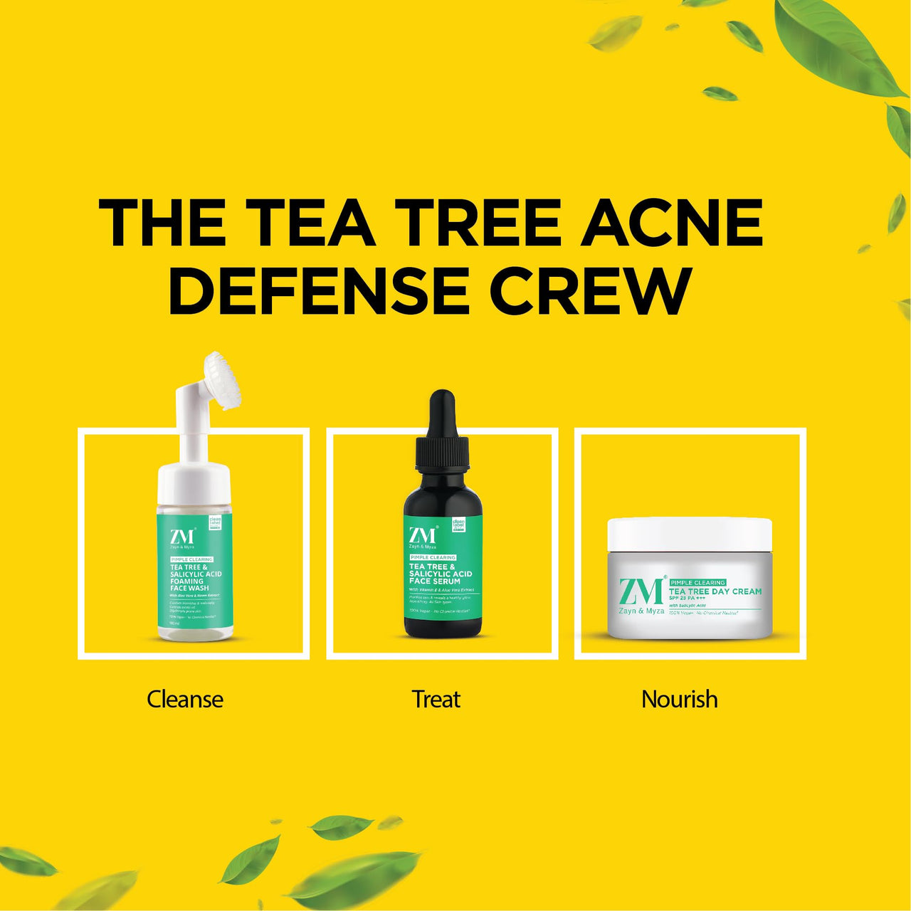 ZM Zayn & Myza Tea Tree Day Cream for Women Daily Use with SPF 25, Salicylic Acid, Reduces Acne & Pimples, Moisturizing for Oily & Acne-Prone Skin - 50g