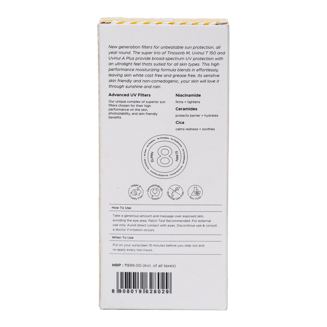 Put Simply Korean BroadSpectrum Sunscreen SPF 50 PA++++ | For Dry, Oily & Sensitive Skin | Niacinamide & Ceramides | No White-Cast, Lightweight, Non-greasy & Photostable | For Men & Women | 50 ml