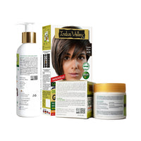 INDUS VALLEY Natural Damage Free Gel Colour Medium Brown With Colour Protection Shampoo (200 ml) + Hair Ultima Spa (175 ml)